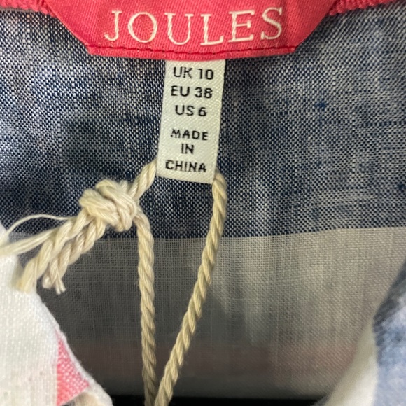 Joules Blue & Red Stripe Jeanne Button-Up - Picture 6 of 7